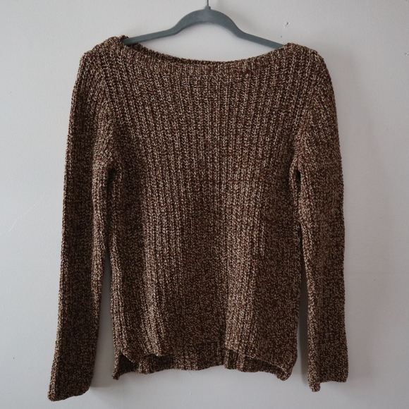 LRL Lauren Jeans Co Ralph Lauren Brown Knit Sweater - Picture 3 of 9